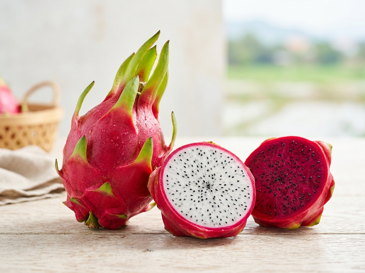 IQF Frozen Red and White Dragon Fruit Dices